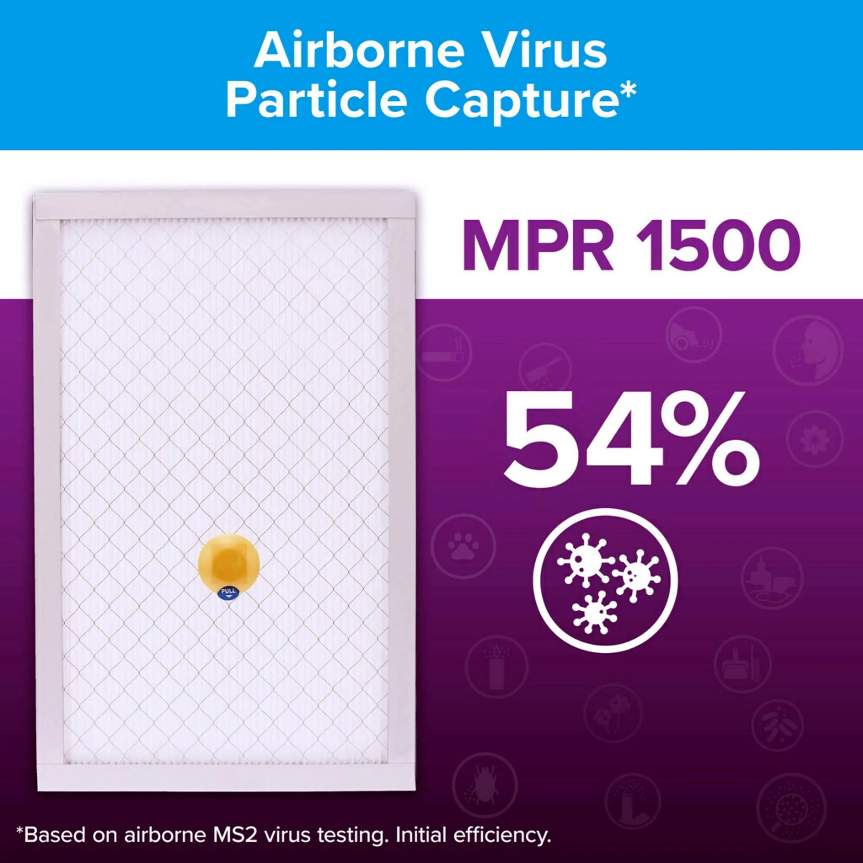 Filtrete 16x25x1 Smart Air Filter, MPR 1500 MERV 12, Allergen, Bacteria Virus, 1 Filter