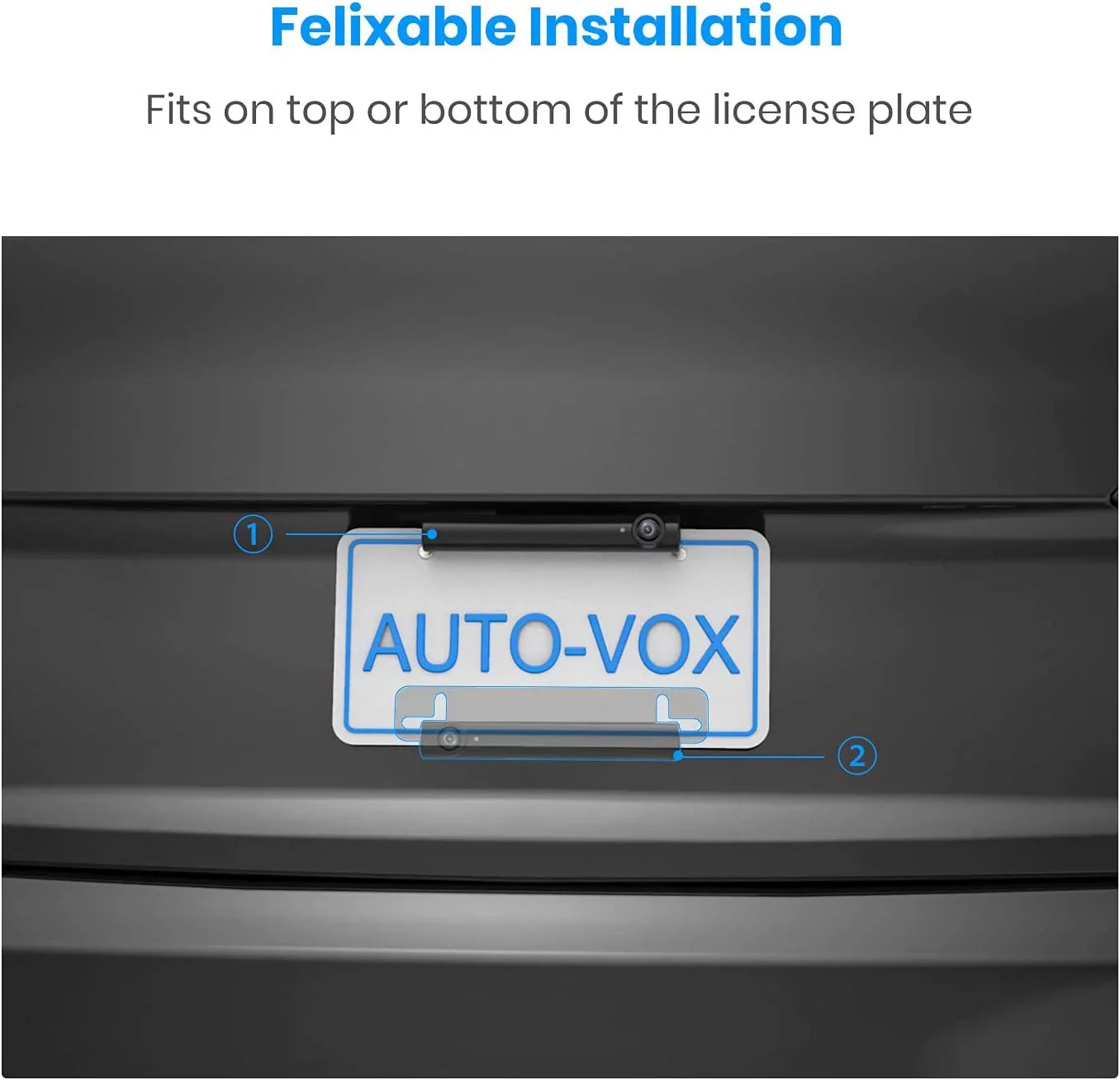 Auto-Vox Wireless Backup Camera Support 2 Channel Camera, Car Reverse Camera, Dual Backup Camera No Wiring Installation (TW1)