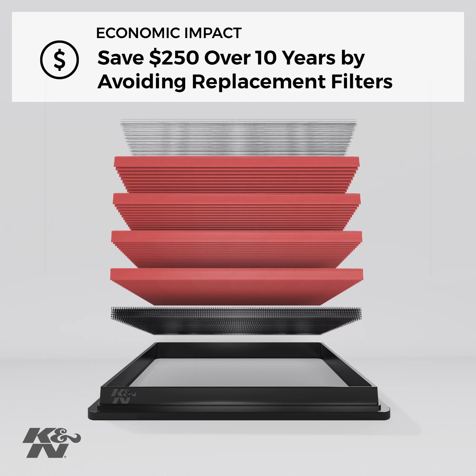 K&N Engine Air Filter: High Performance, Premium, Washable, Replacement Filter: 2019 INFINITI QX50, 33-5091