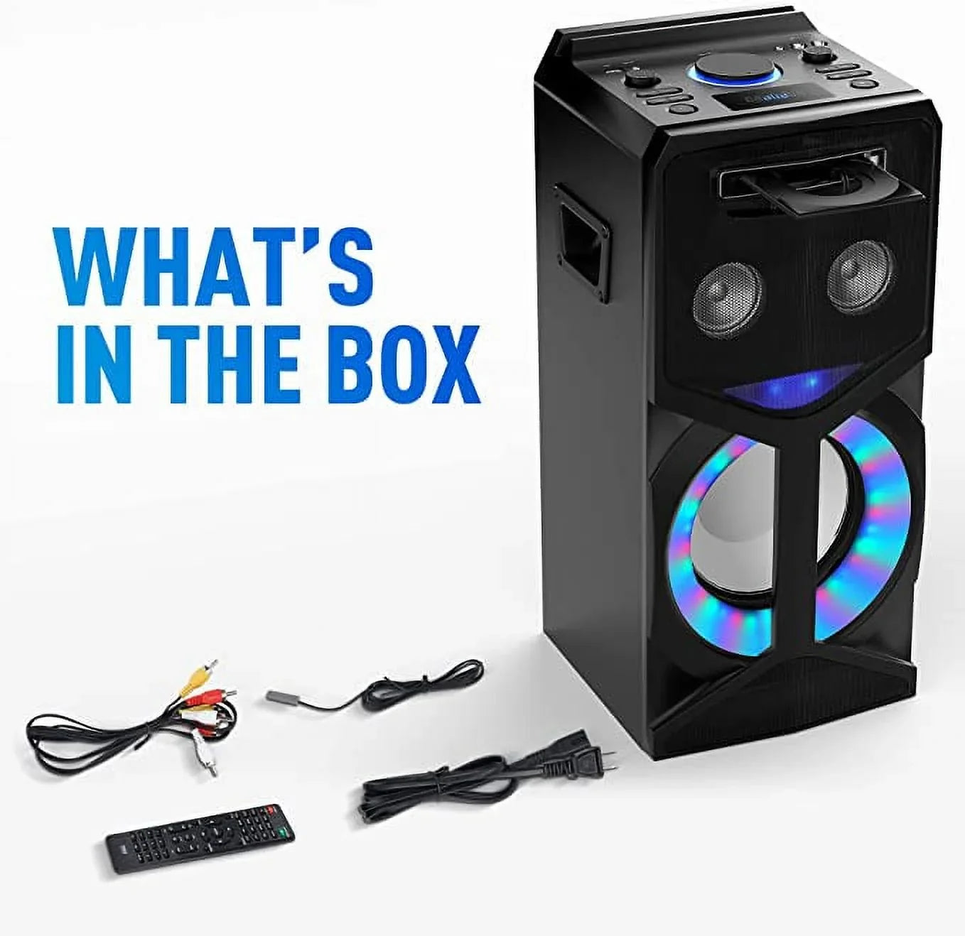 Pyle Karaoke Vibe PA Bluetooth Audio VIDEO/DVD Speaker System 800W Multimedia CD/DVD Player for TV