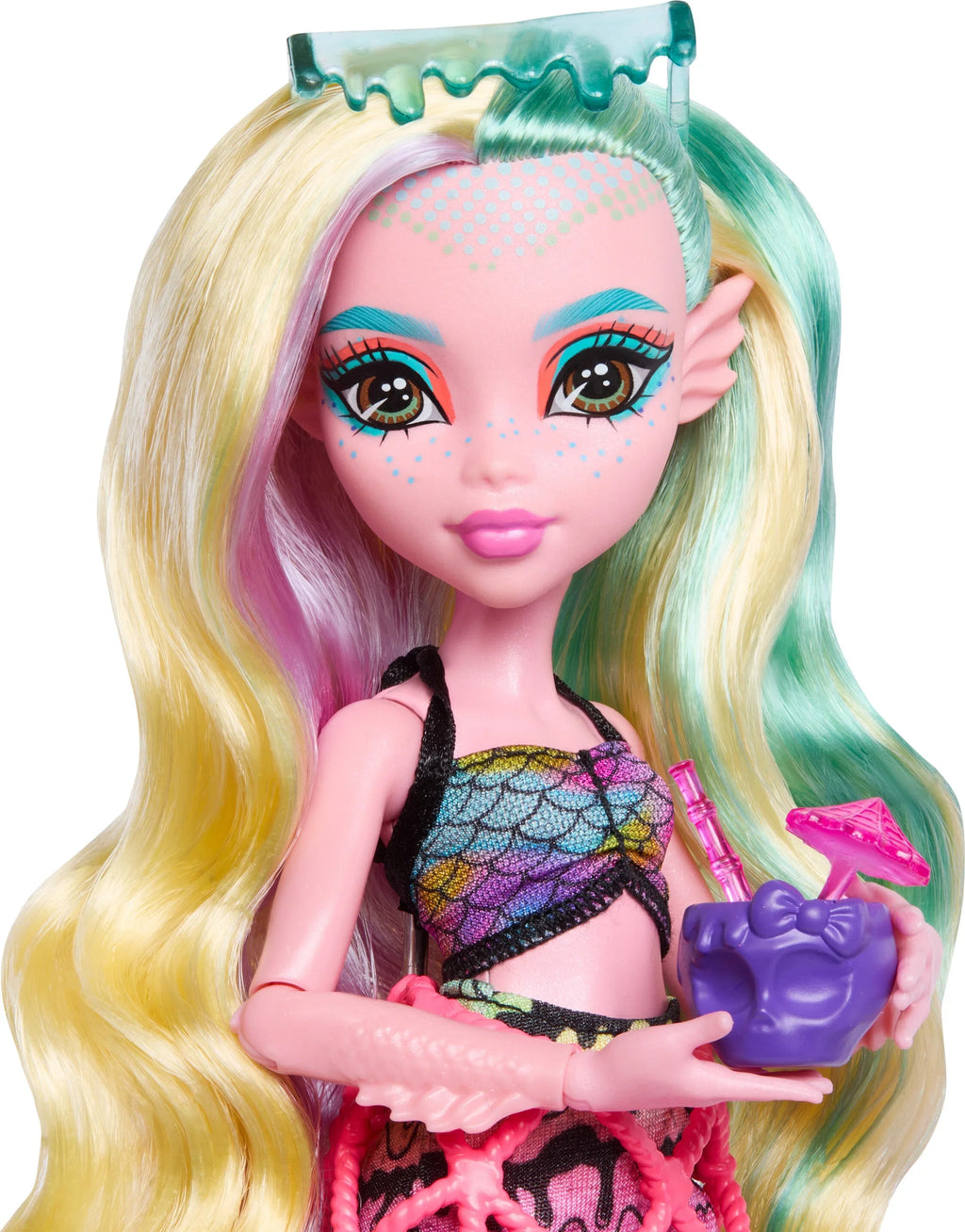 Monster High Lagoona Blue Fashion Doll and Playset, Scare-adise Island Snack Shack with Food Accessories