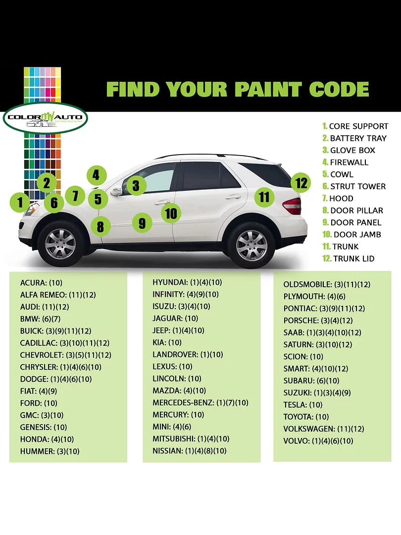 for Audi A6 2007-18 Ibis White T9PA Base Coat & Clear Coat Aerosol