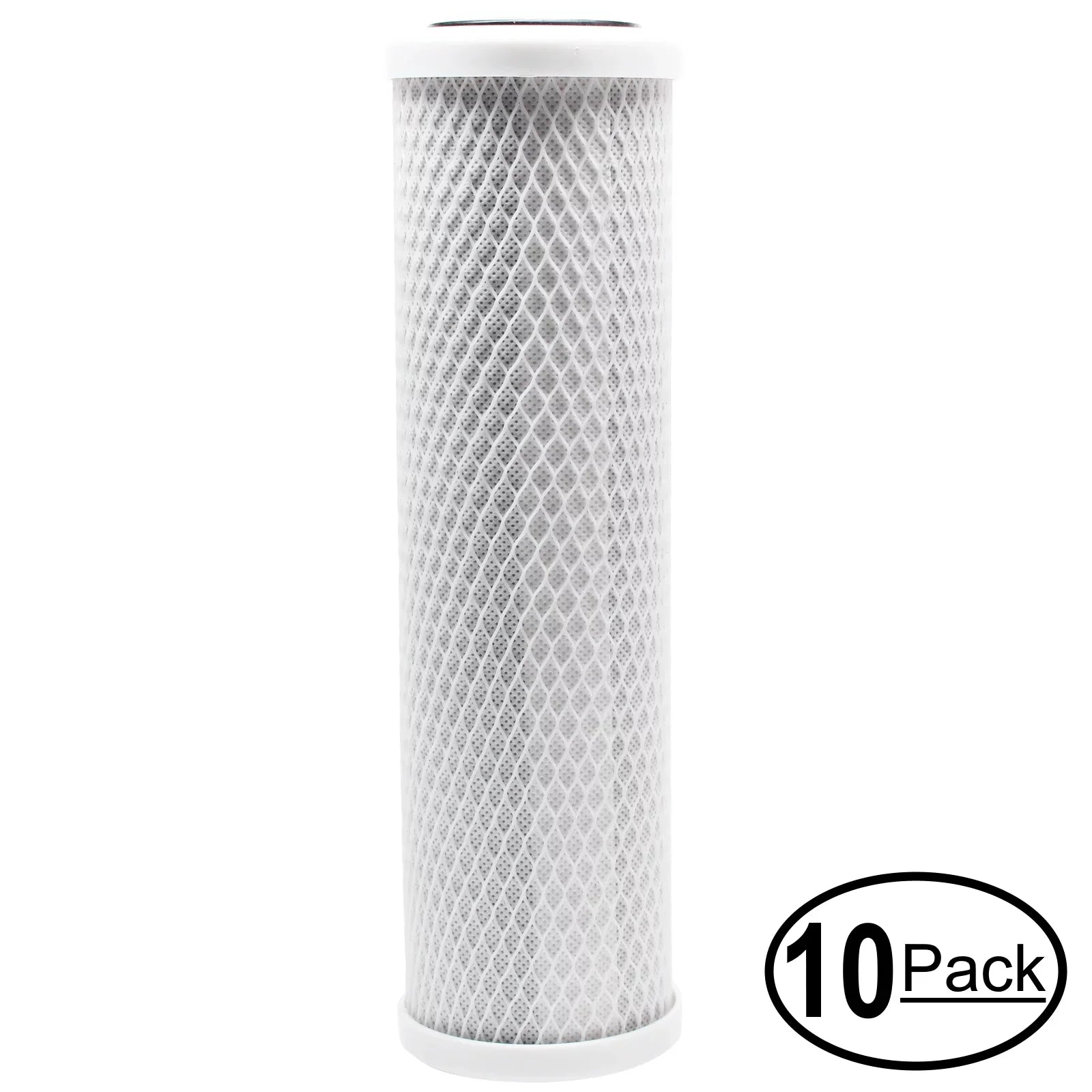 10-Pack Replacement for PurePro FS-8000 Activated Carbon Block Filter - Universal 10 inch Filter for PurePro Aquarium RO/DI System - Denali Pure Brand
