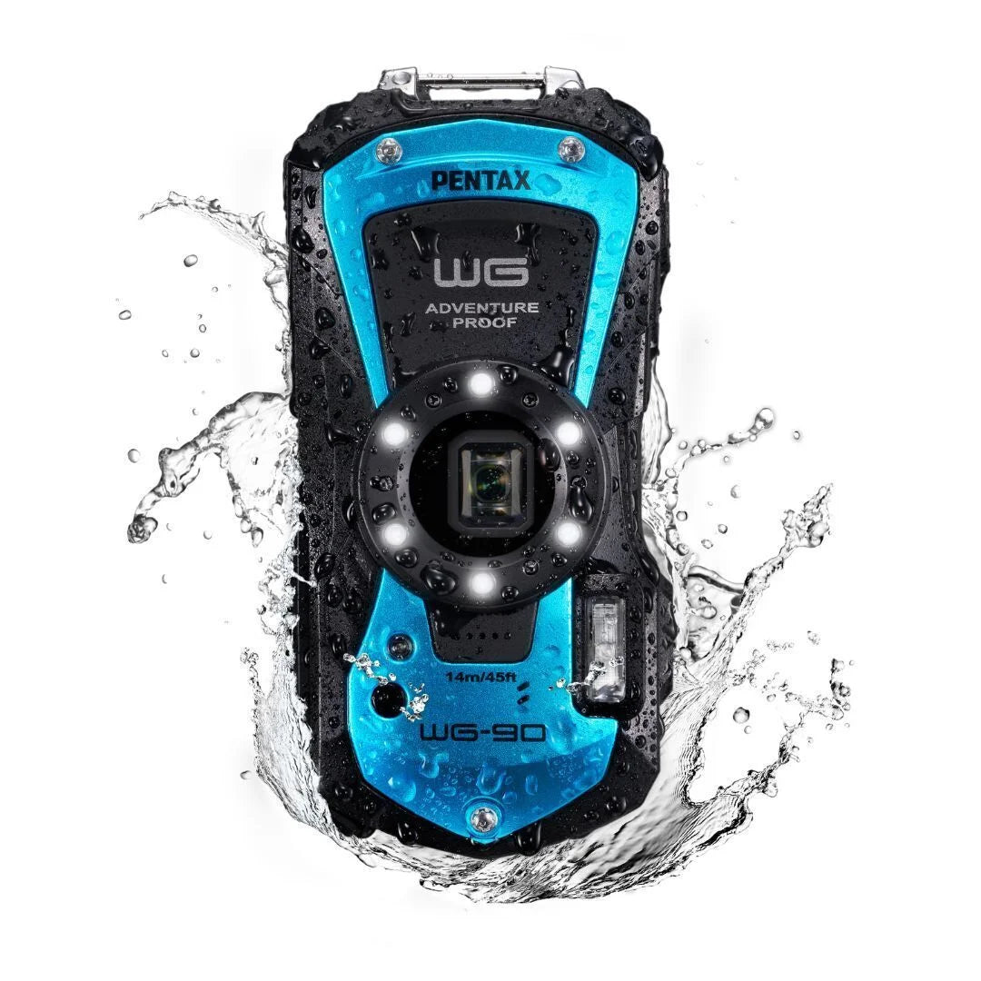 Ricoh Imaging PENTAX WG-90 All Condition Adventure Compact Camera with Tough Body Construction, Exceptional Image Caliber and Underwater Shooting Mode (Blue)