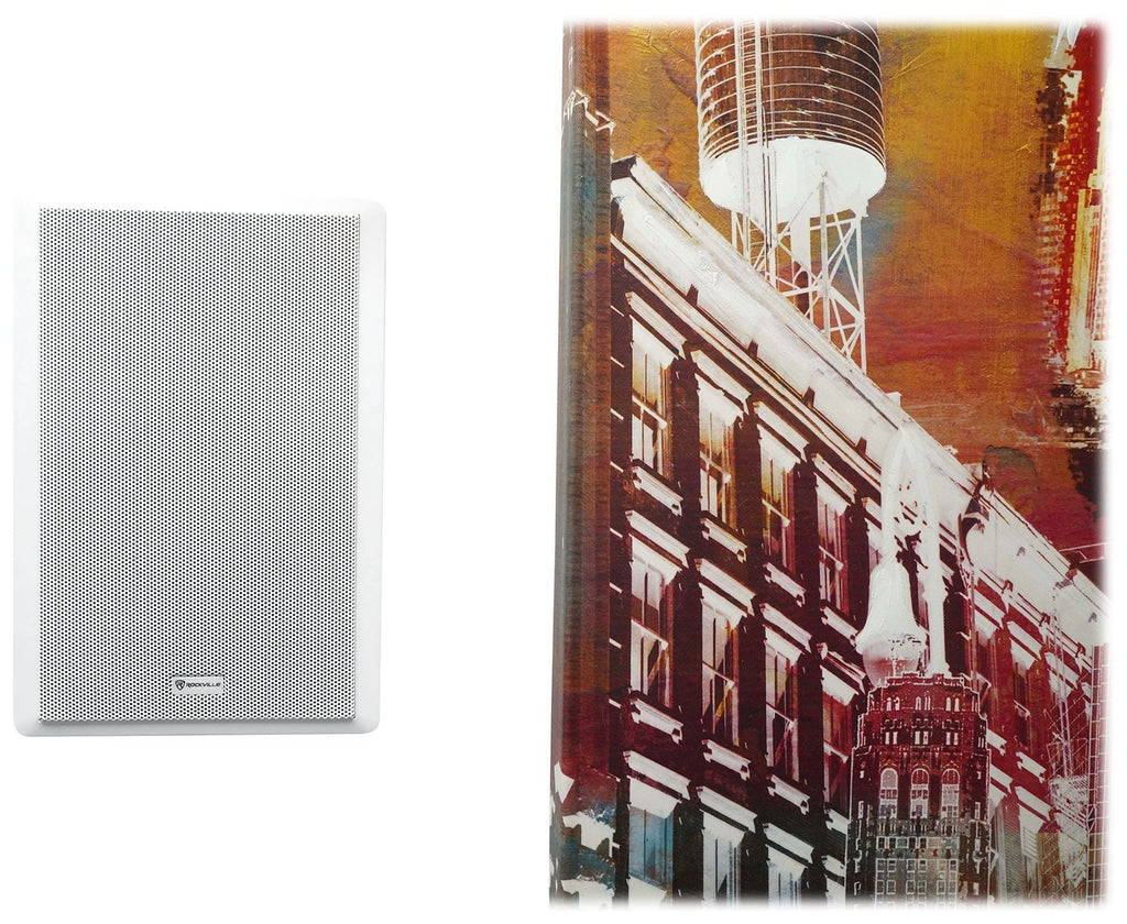JBL 2-Channel Amplifier+(12) Slim White Wall Speakers for Restaurant/Bar/Cafe