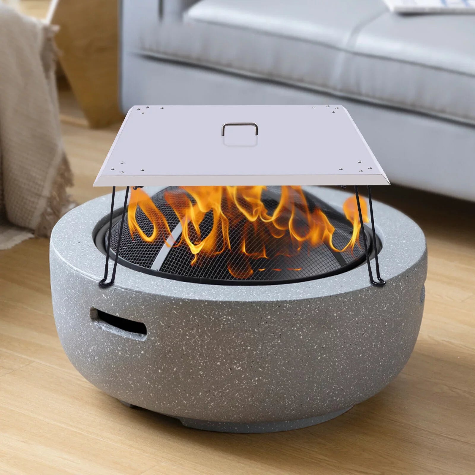 Fire Pit Burner Coating Heat Deflector-Turn Fire Pit into a Patio Heater 30"x30"