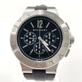 Pre-Owned Bvlgari Chrono Watch Stainless Steel Rubber BVLGARI DG41BSVDCH Men's Silver (Good)