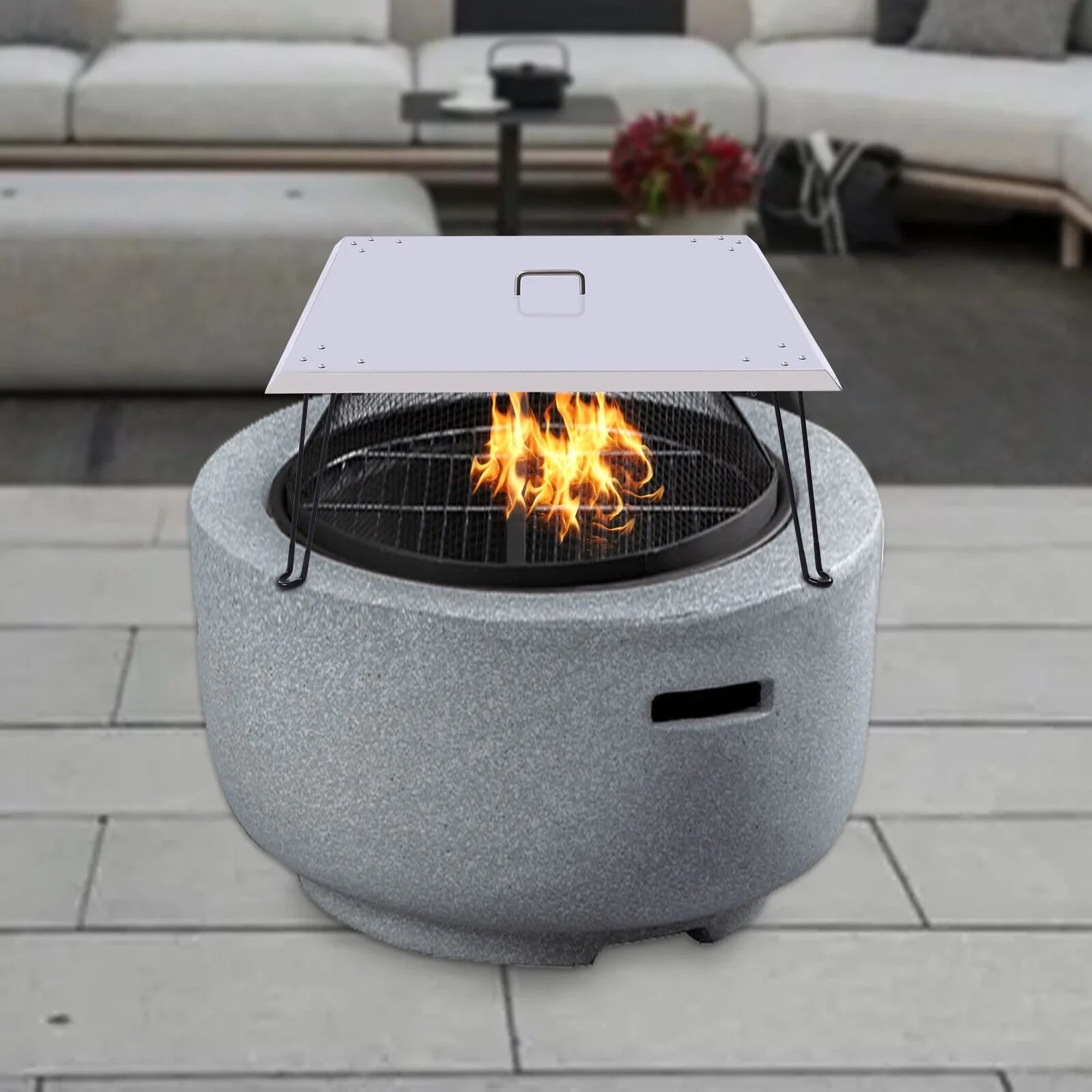 Fire Pit Burner Coating Heat Deflector-Turn Fire Pit into a Patio Heater 30"x30"