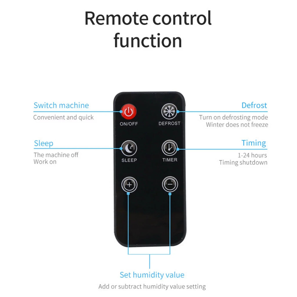 500ml Mini Dehumidifier Digital Home Bedroom Air Dryer Machine Remote 22W