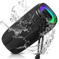 UrbanX X808 Bluetooth Speaker, IPX5 Waterproof Speakers 360° HD Surround Sound with Punchy Bass, True Wireless Pairing, BT5.3, Portable Speaker for Nokia 3.1 - Black