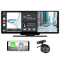 Awesafe 10.25 Inch IPS Touch Screen Wireless Apple Carplay Android Auto Bluetooth Unit Portable Car Radio Stereo with 1080p Backup Camera DVR GPS Navigator AirPlay AUX/FM Googel Siri
