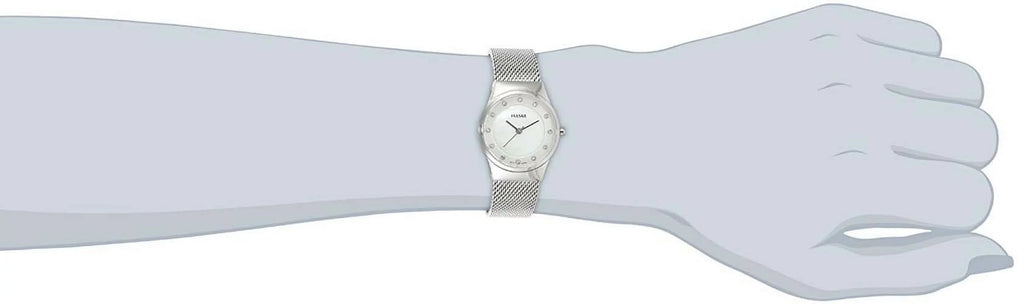 PH8053 Women's Easy Style MOP Dial Steel Mesh Bracelet Swarovski Crystal Watch