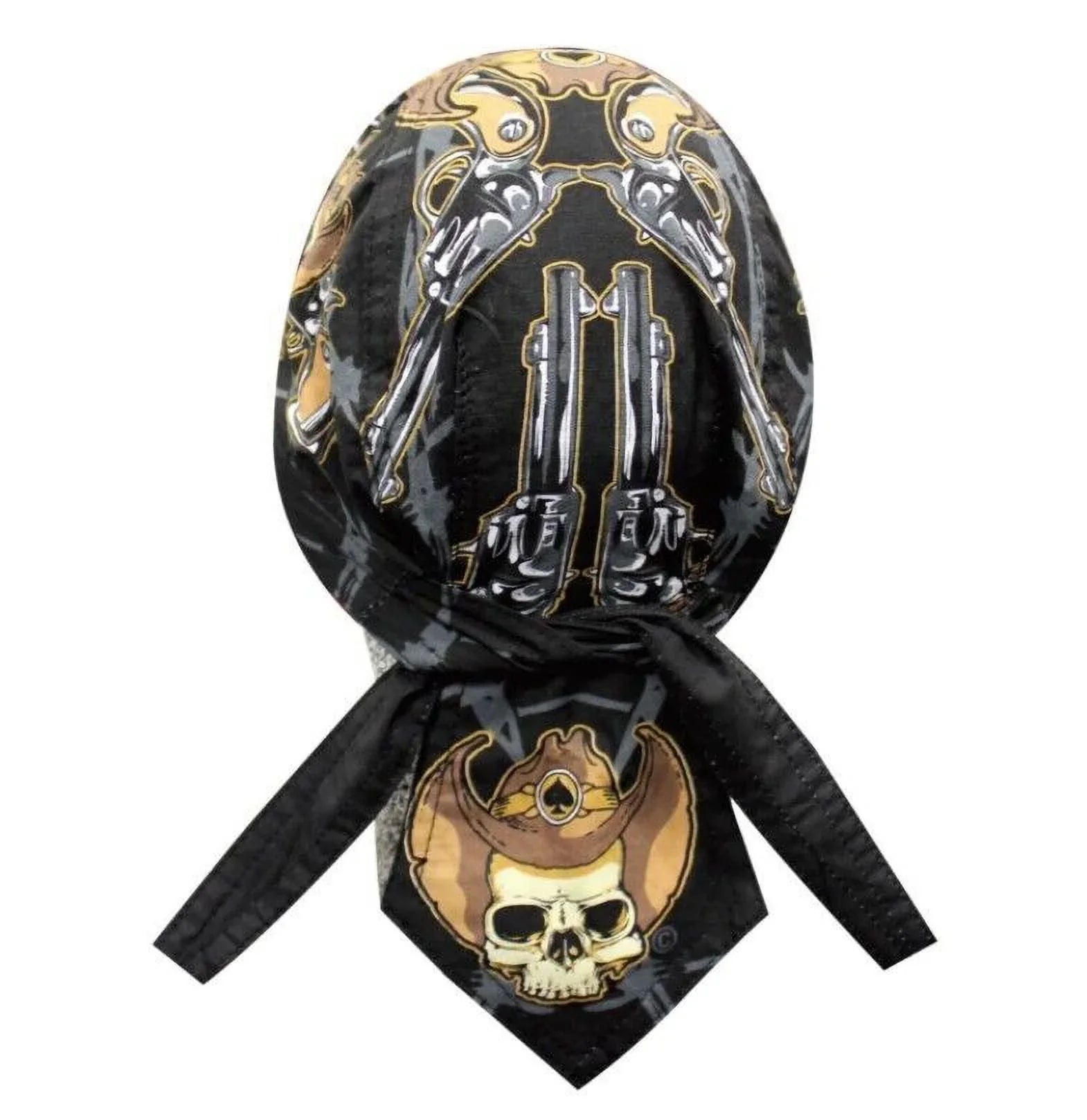 Biker Headwrap Danbanna Deluxe DuRag Cap Doo Rag Bandana Western Desperado Skull