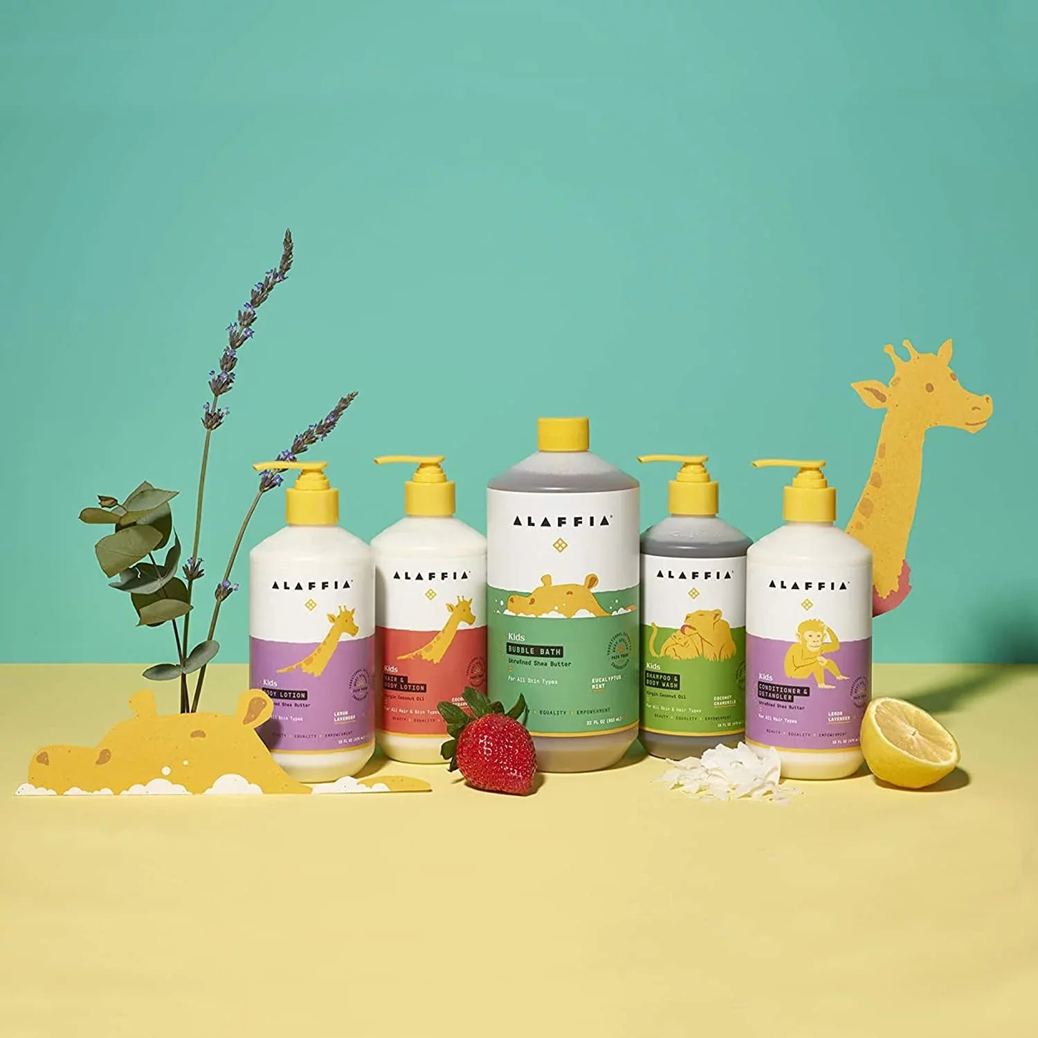 Everyday Shea Shampoo And Body Wash, Babies And Kids, Gentle And Calming Support For Soft Hair And Skin With Shea Butter, Neem, And Coconut Oil, Fair Trade, Lemon Lavender, 16 Fl Oz