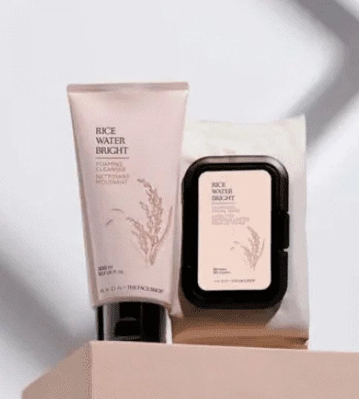 Avon Rice Water Bright Cleansing milk Facial Wipes 2pack of 50 makeup remover face wash moisturize 100ct