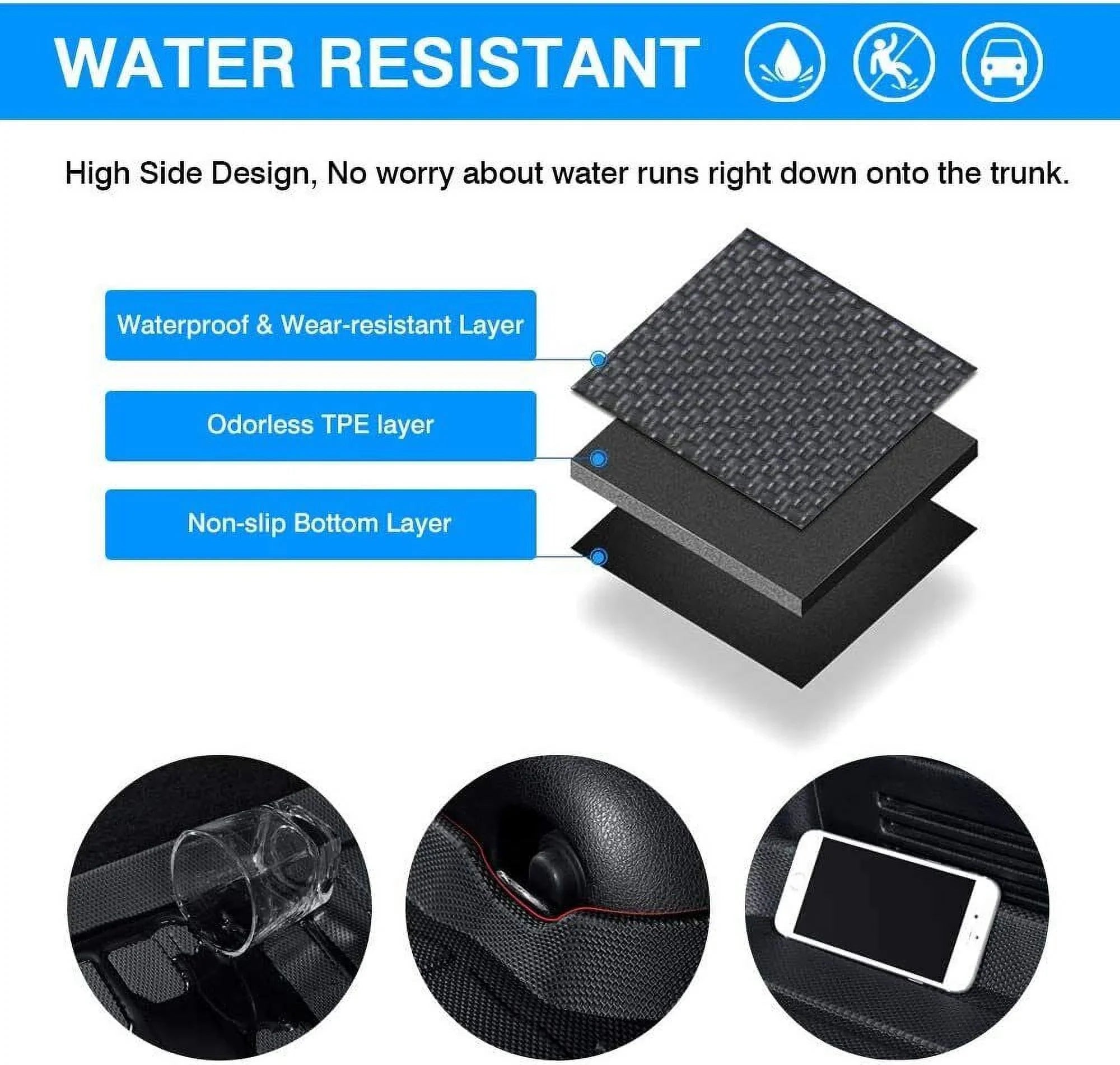 Car Rear Trunk Liner Cargo Mat Carpet for Toyota RAV4 2006-2012 Easy to Install
