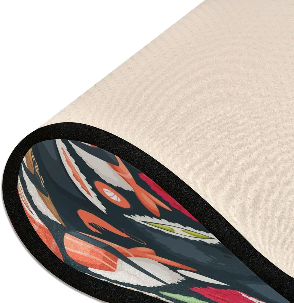 Coolnut Japanese Sushi Runner Rug - 24"x72" Ultra Soft Non-Slip Floor Mat Washable Area Rugs for Kitchen Bathroom Entry Home Decor Gifts