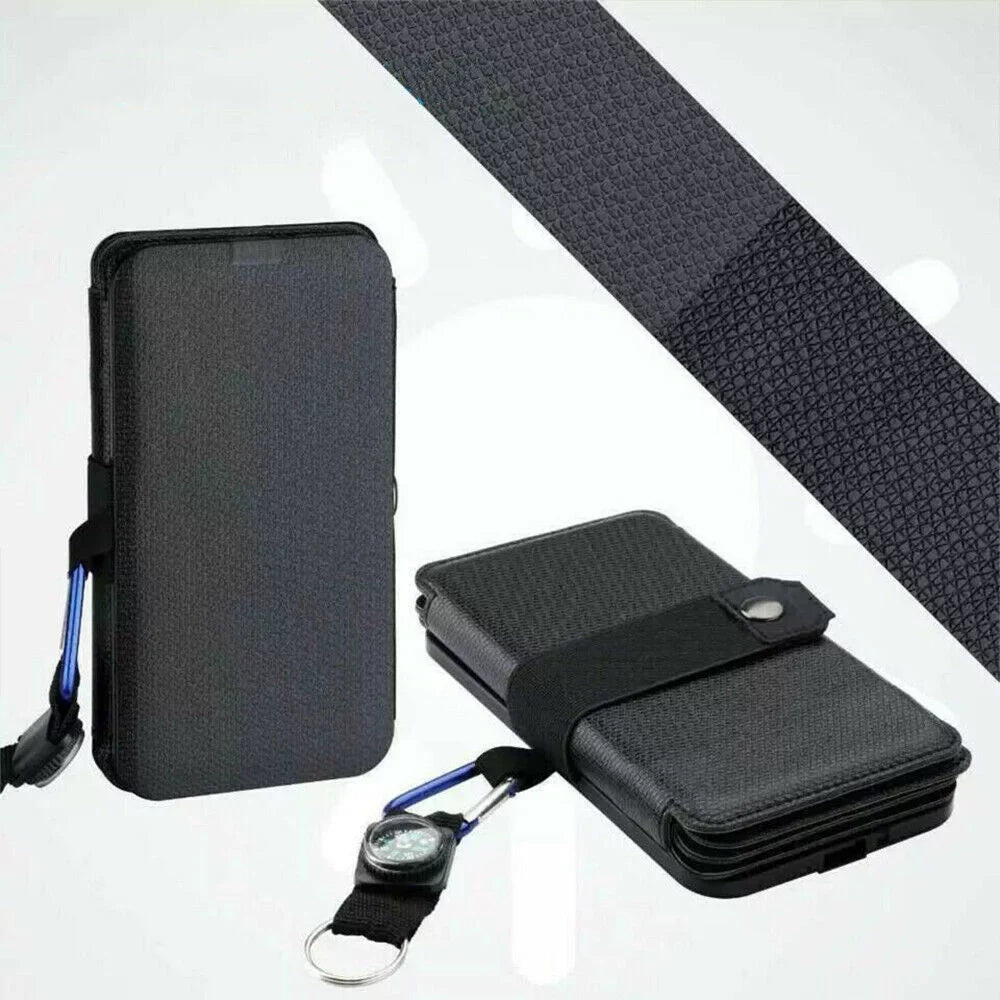JLLOM Portable Solar Power Bank Mobile Phone Charger Panel Waterproof Outdoor Camping