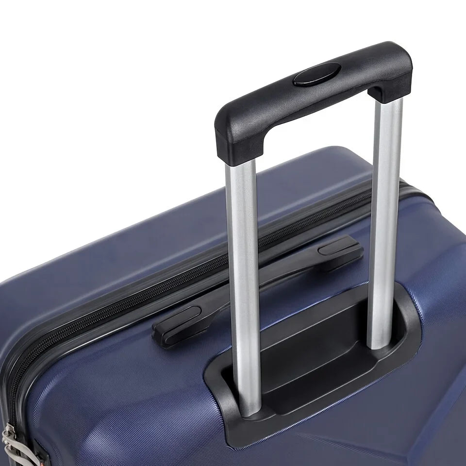 20 Inch Hardside Carry-On Luggage For Travel Business, 20-Inch Suitcase With Four Spinner Wheels And Durable Surface, Lock - Blue