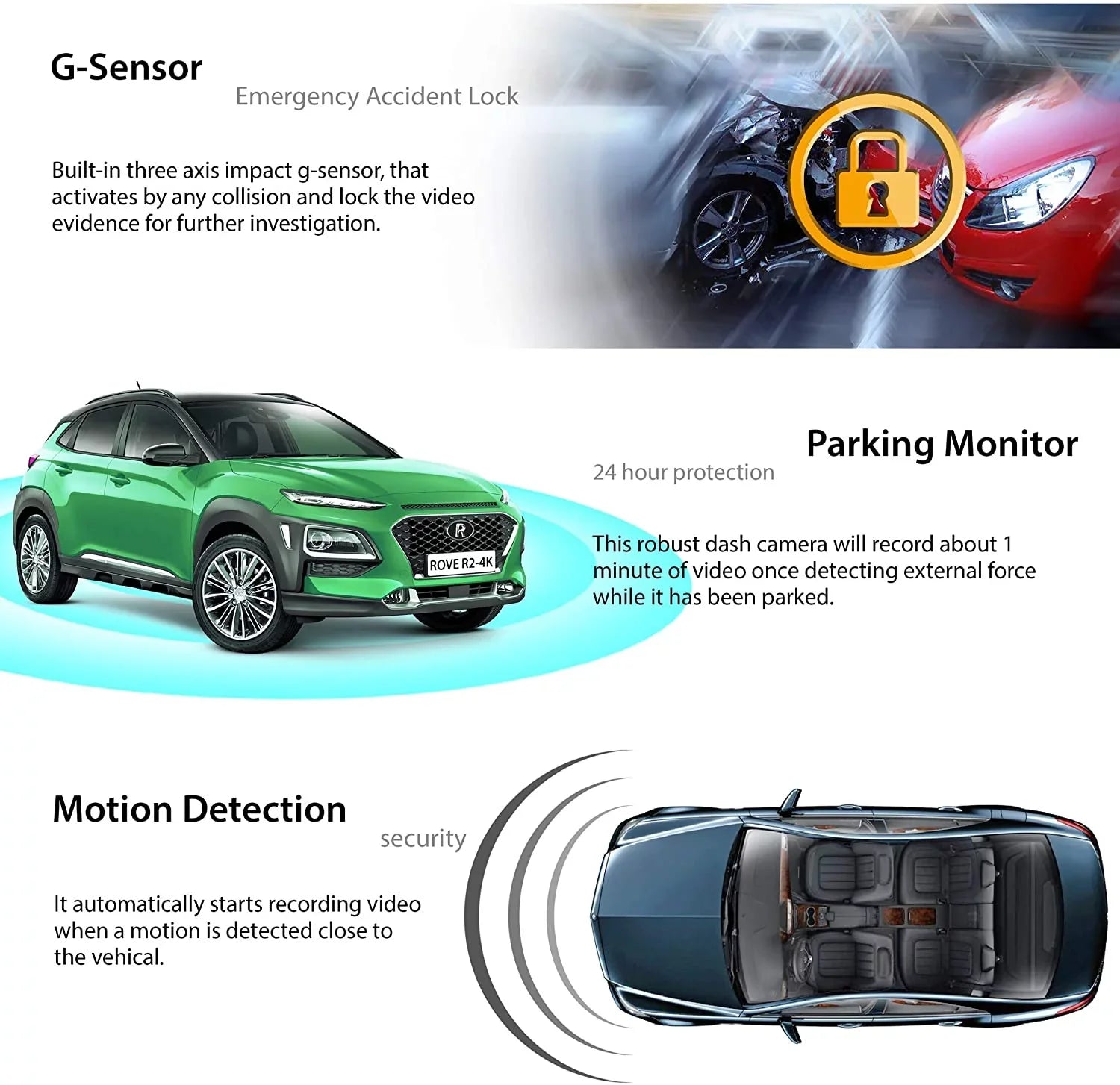 4K Dash Cam Built in WiFi GPS Car Dashboard Camera Recorder with UHD 2160P, 2.4" LCD, 150° Wide Angle, WDR, Night Vision