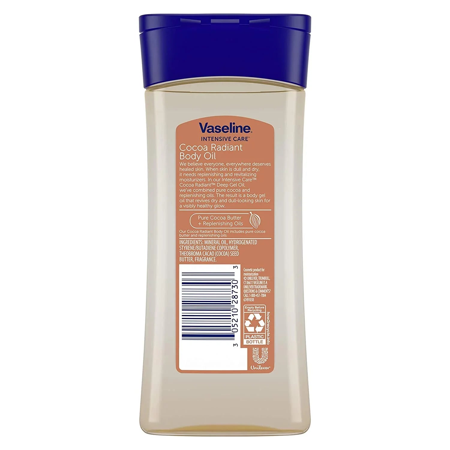 Vaseline Intensive Care Deep Conditioning Body Lotion, Cocoa Butter - 6.8 oz, 6 Pack