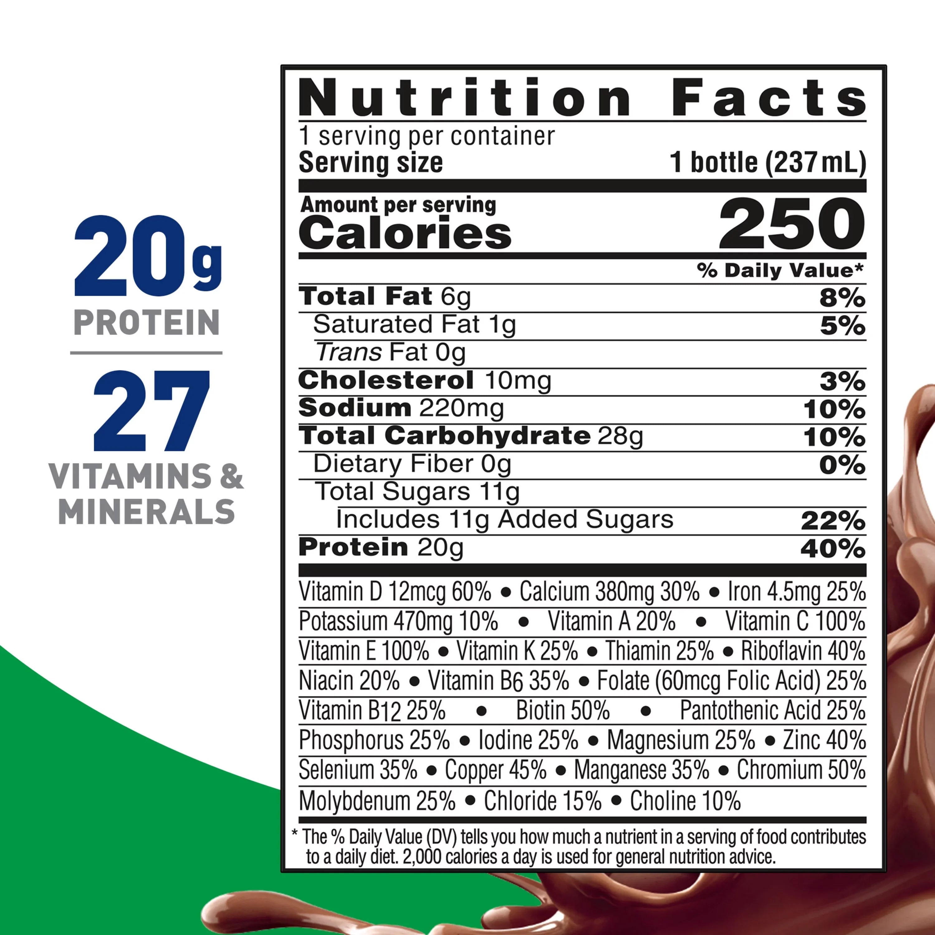 BOOST High Protein Nutritional Drink, Rich Chocolate, 20g Protein, 24 Count (2 - 12 Packs)