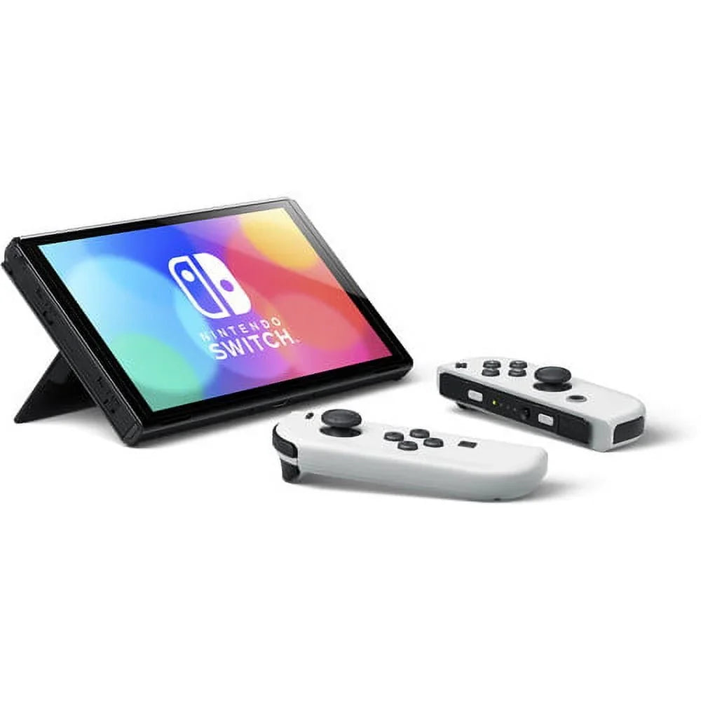 Nintendo Switch OLED White with Super Smash Bros Ultimate Game