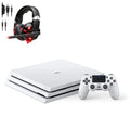 Sony PlayStation 4 Pro Glacier 1TB Gaming Consol White Included BOLT AXTION Bundle Like New