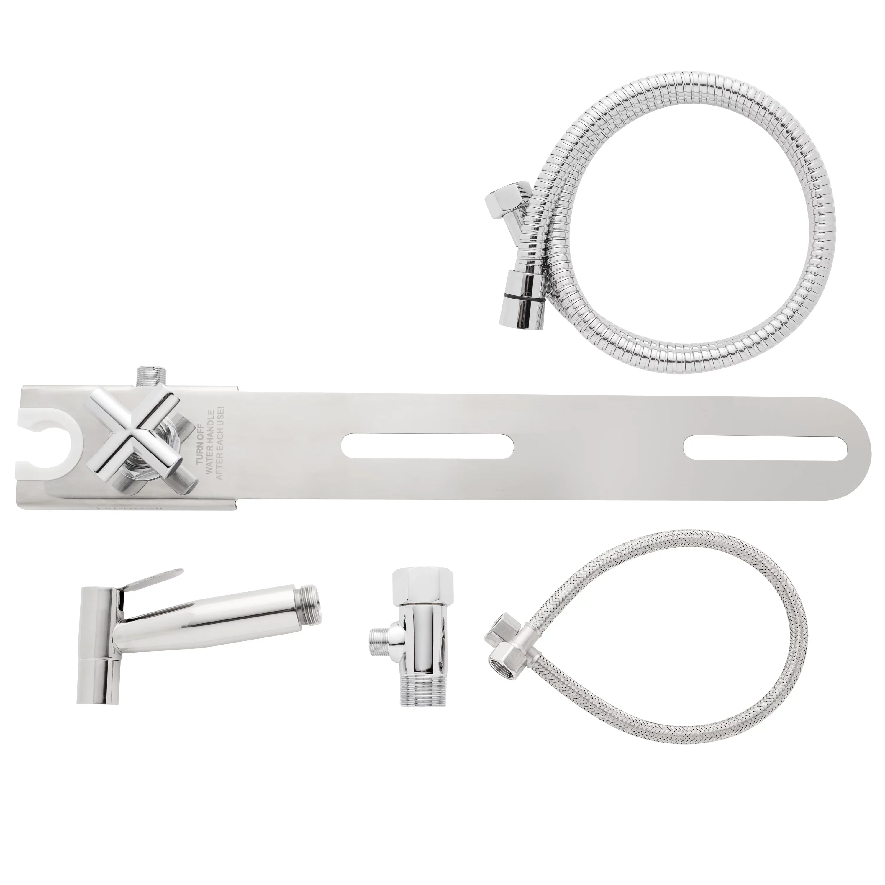 Brondell CleanSpa Luxury Hand-Held Bidet Sprayer and Holster with Integrated Shut off, Stainless Steel