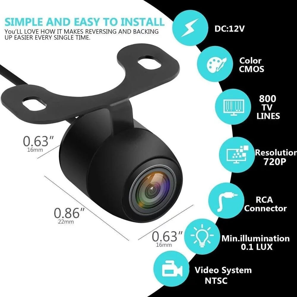 New 5inch HD Backup Camera Car Monitor Rear Camera View Parking System Night Vision