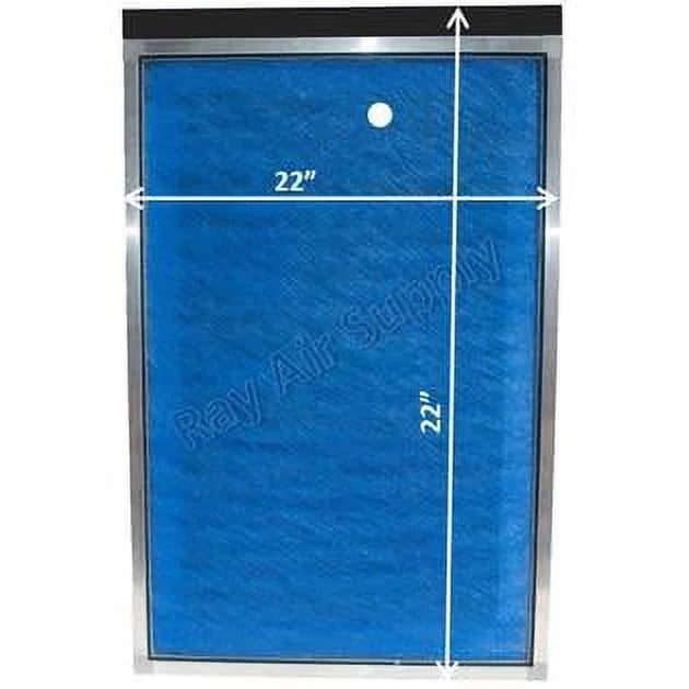 RAYAIR SUPPLY 22x22 Replacement Filter Pads Fitting with MicroPower Guard Air Cleaner (3 Pack) BLUE