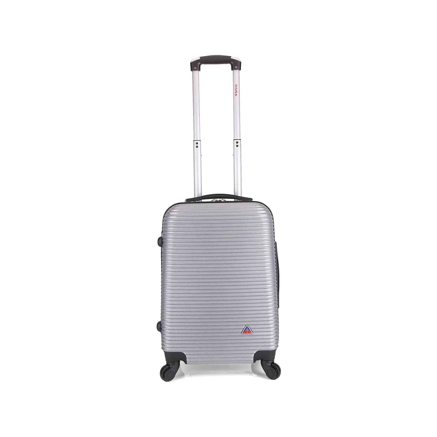 InUSA Royal Plastic Carry-On Luggage Silver (IUROY00S-SIL)