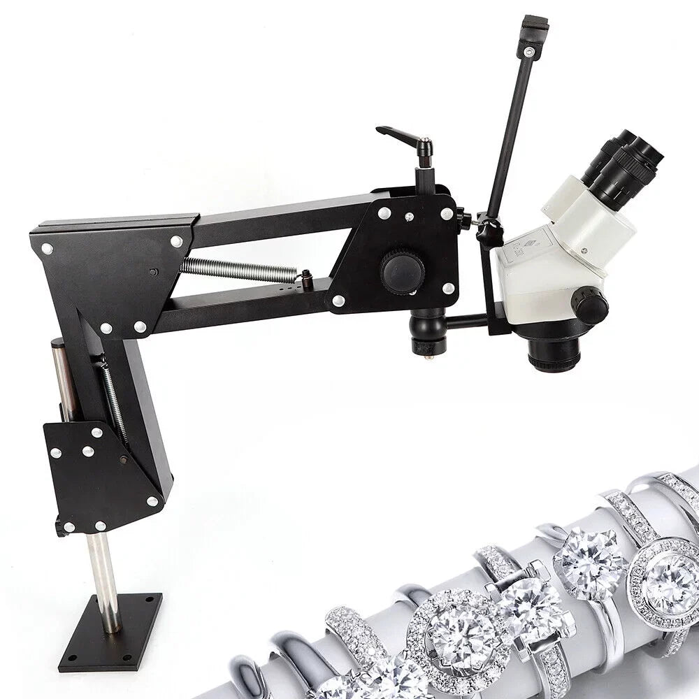 ZhdnBhnos Multi-Directional Microscope Micro Inlaid Mirror Stand with Spring Bracket Gem Diamond Setting Machine Jewelry Making Tool