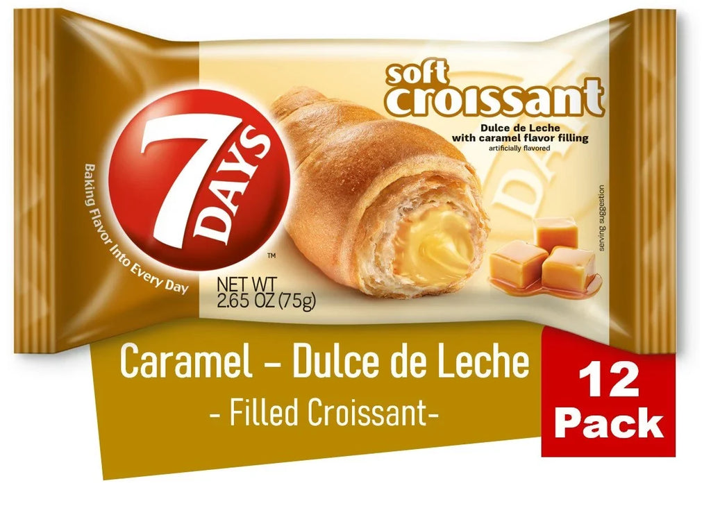 7Days Soft Croissant, Caramel (Pack of 12)