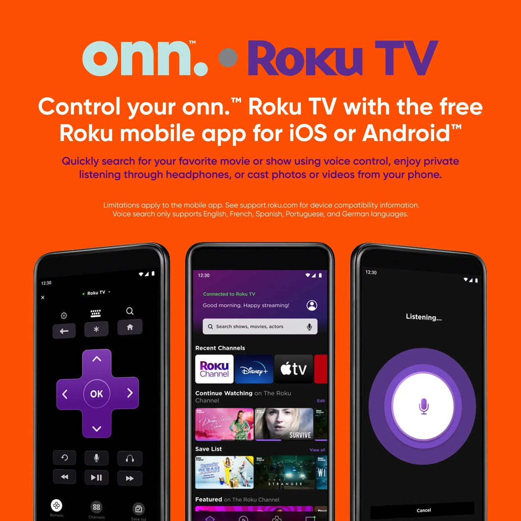 onn. 43” Class FHD (1080P) LED Roku Smart TV (100069992)