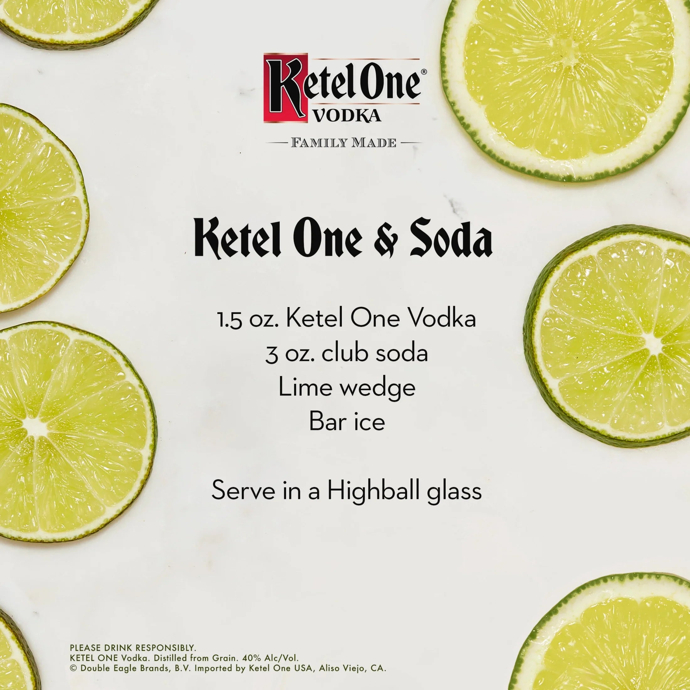 Ketel One Vodka, 1 L, 40% ABV