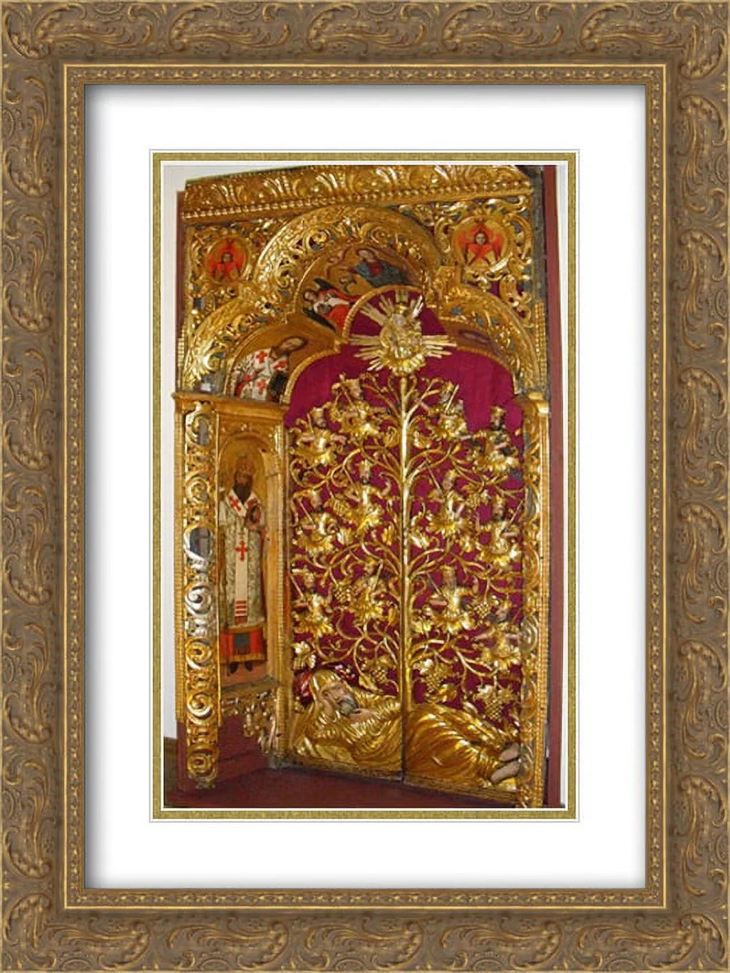 Ivan Rutkovych 2x Matted 18x24 Gold Ornate Framed Art Print 'Royal Gates of the Zhovkva iconostasis'