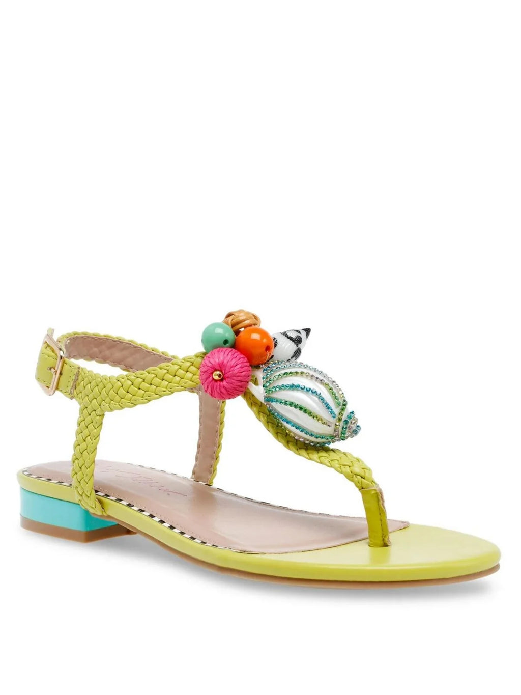 Betsey Johnson Womens Aleena Latch Embellished Slingback Sandals