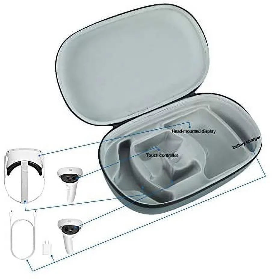 Meta Oculus Quest 2 All-In-One VR Headset, Touch Controllers, 256GB SSD, 1832x1920 up to 90 Hz Refresh Rate LCD, 3D Audio, Mytrix Head Strap, Carrying Case, Earphone, Futuristic Space Purple Stickers