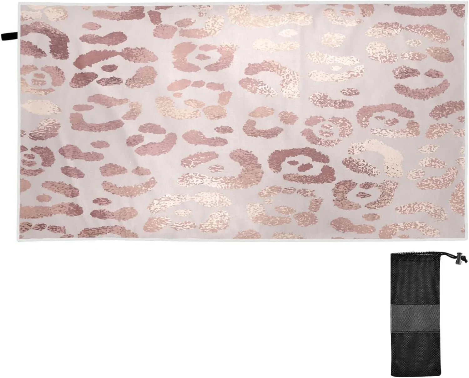 Bestwell Leopard Beach Towel Oversized Towel Blanket, Thin Lightweight Microfiber Sand Free Quick Dry Towel, 30”X60” Multipurpose Pool Bath Yoga Swim Shower Towel