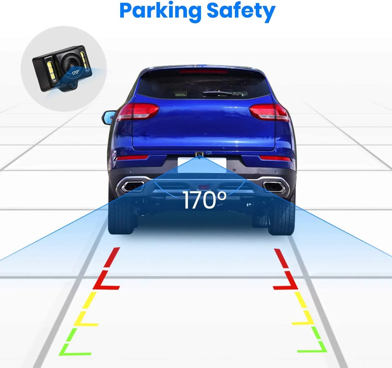 AUTO-VOX T1400 Upgrade OEM Look Wireless Backup Camera for Car/Trucks, No Wiring, No Interference, IP 68 Waterproof Super Night Vision Back Up Camera