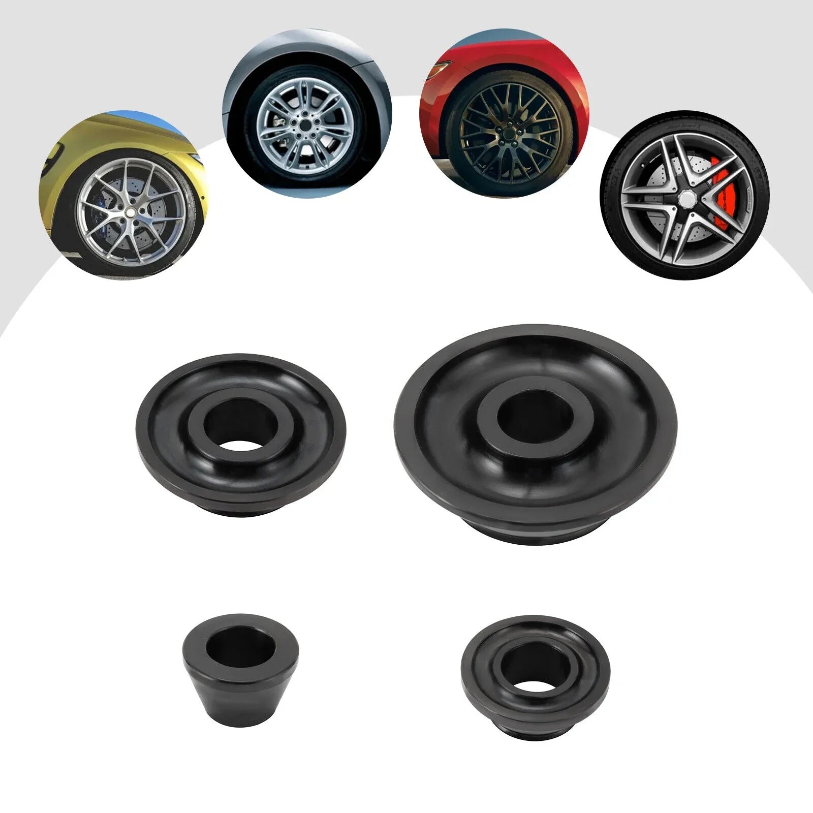 4 Sizes Tire Balancer Cones Kit 36mm Wheel Balancer Adapter Cones 45-gauge Steel