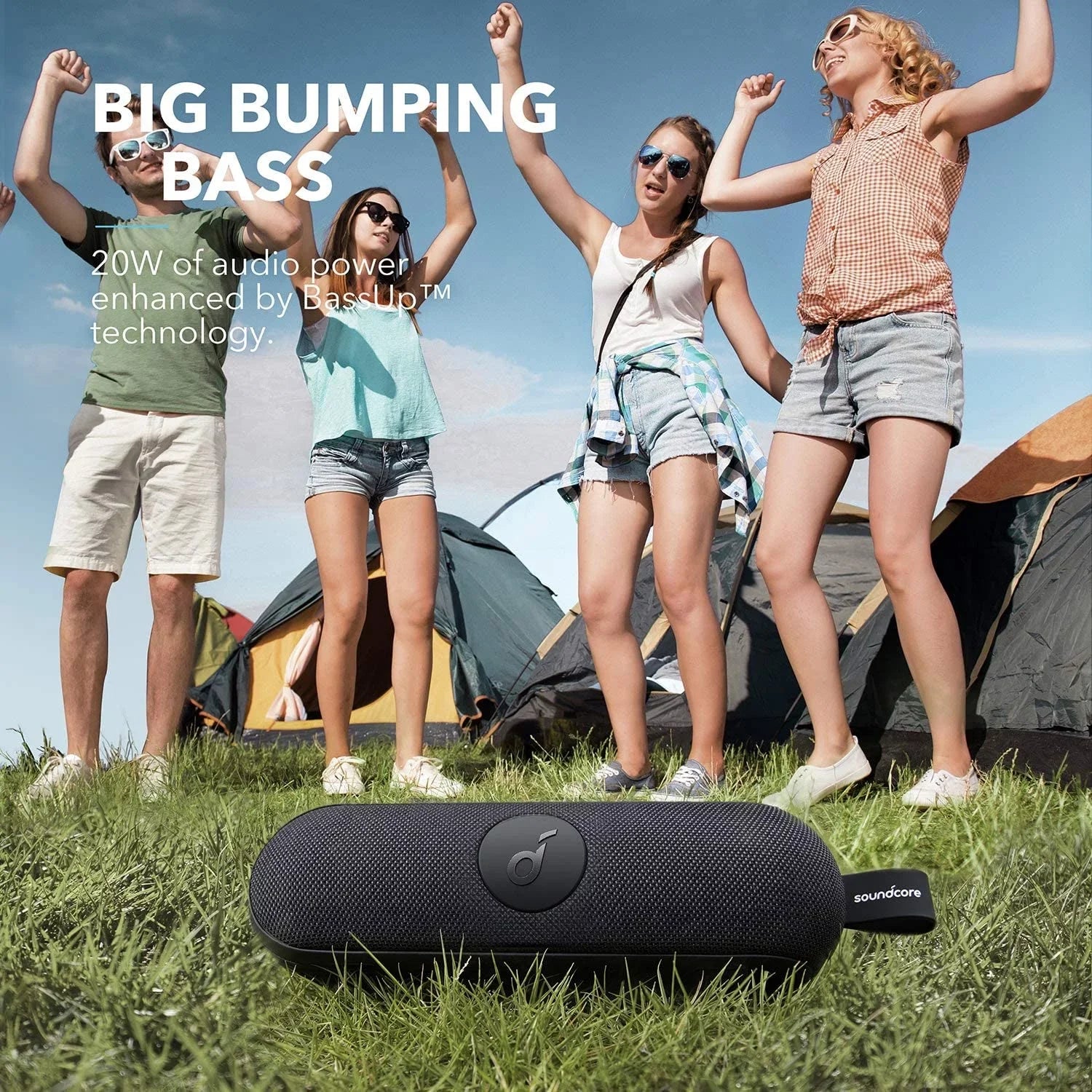 Soundcore by Anker- Icon+ Portable Speaker | IP67 Waterproof | 12-Hour Playtime | Black | A3123Z11