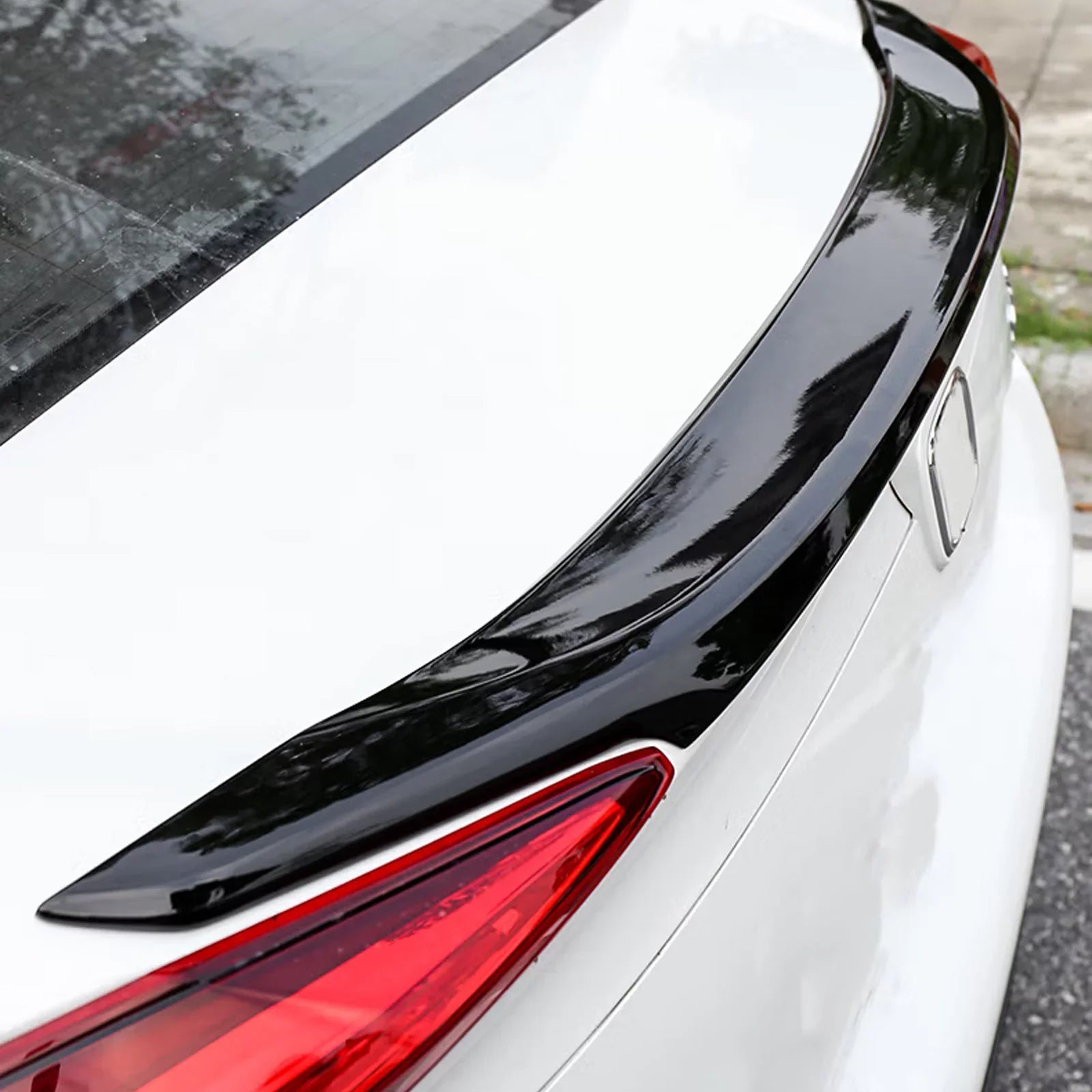 Xotic Tech 4DR JDM Style Glossy Black Rear Trunk Lip Wing Spoiler Fitting with Honda Civic 2016-2021 10th Gen