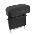 Car Center Armrest Box Seat Gap Adjustable Armrest Storage Organizer Box Armrest Black PU Leather with Black Line