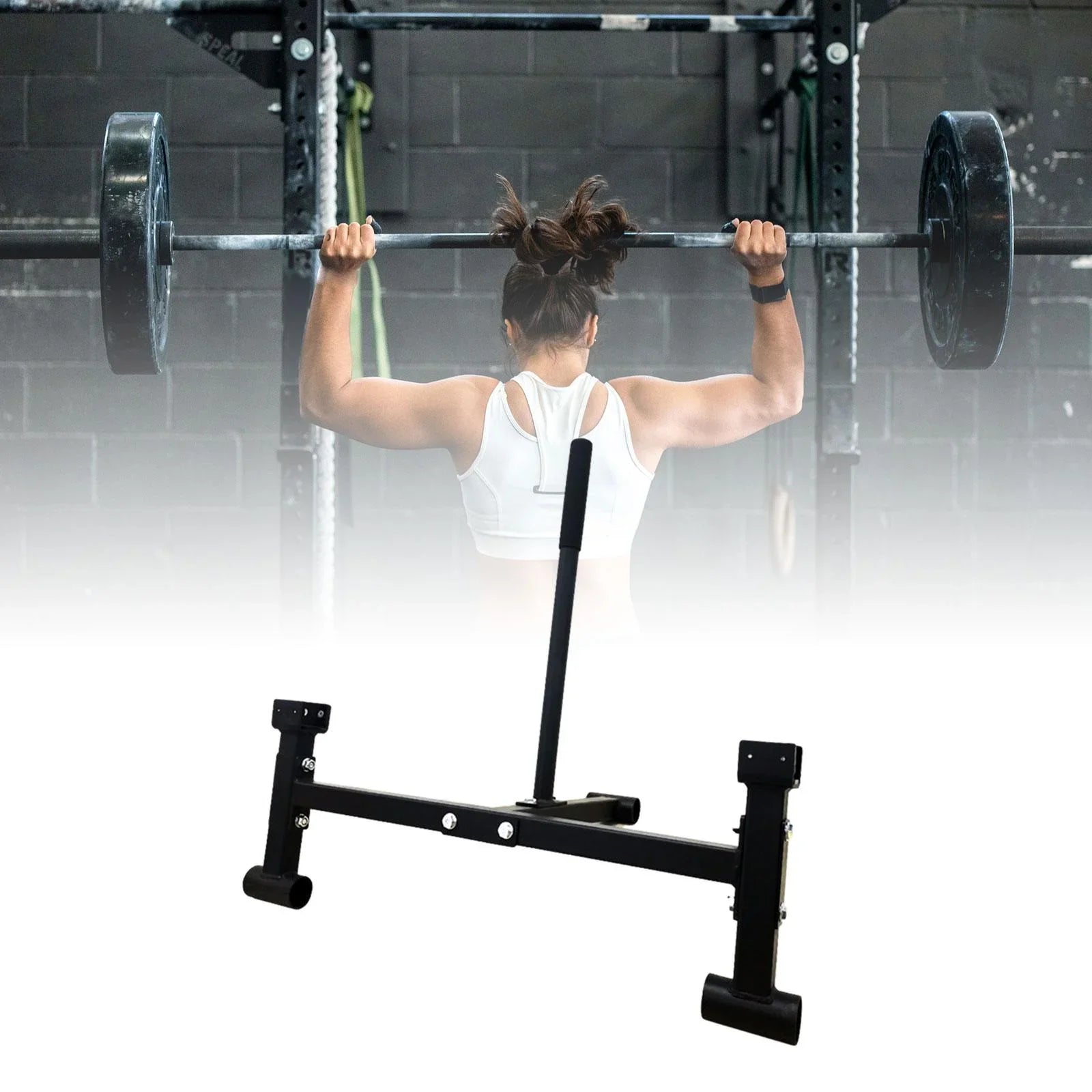 kesoto Deadlift Barbell Stand Compact Gym Equipment for Workout Sport Weight Plates