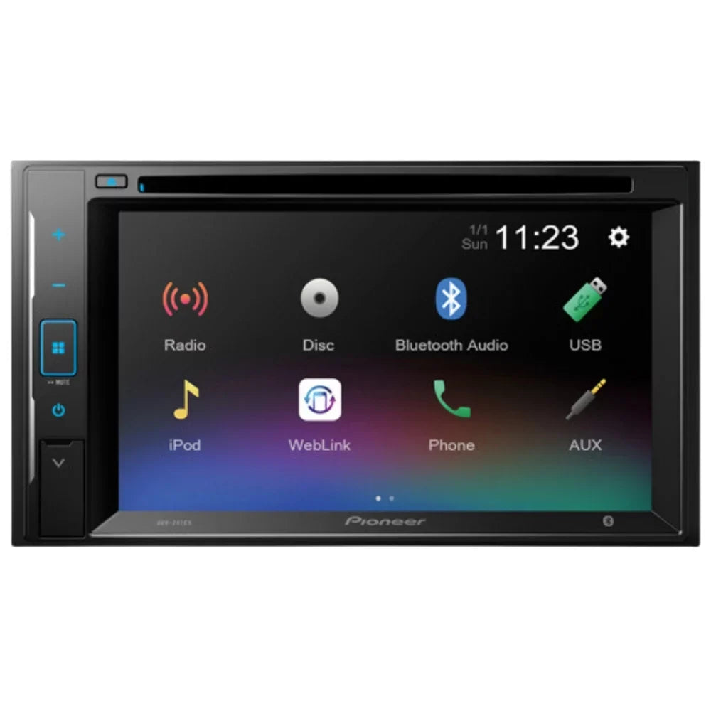 KIT4923 Bundle for 2013-2016 Chevy City Express W/ Pioneer AVH-241EX Double DIN Car Stereo with Bluetooth/Backup Camera/Installation Kit/in-Dash DVD/CD AM/FM 6.2" Touchscreen Digital Media Receiver