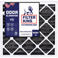 Filter King 14x22x1 Air Filter | 4-PACK | Carbon MERV 8 HVAC Pleated A/C Furnace Filters | MADE IN USA | Actual Size: 14 x 22 x .75"