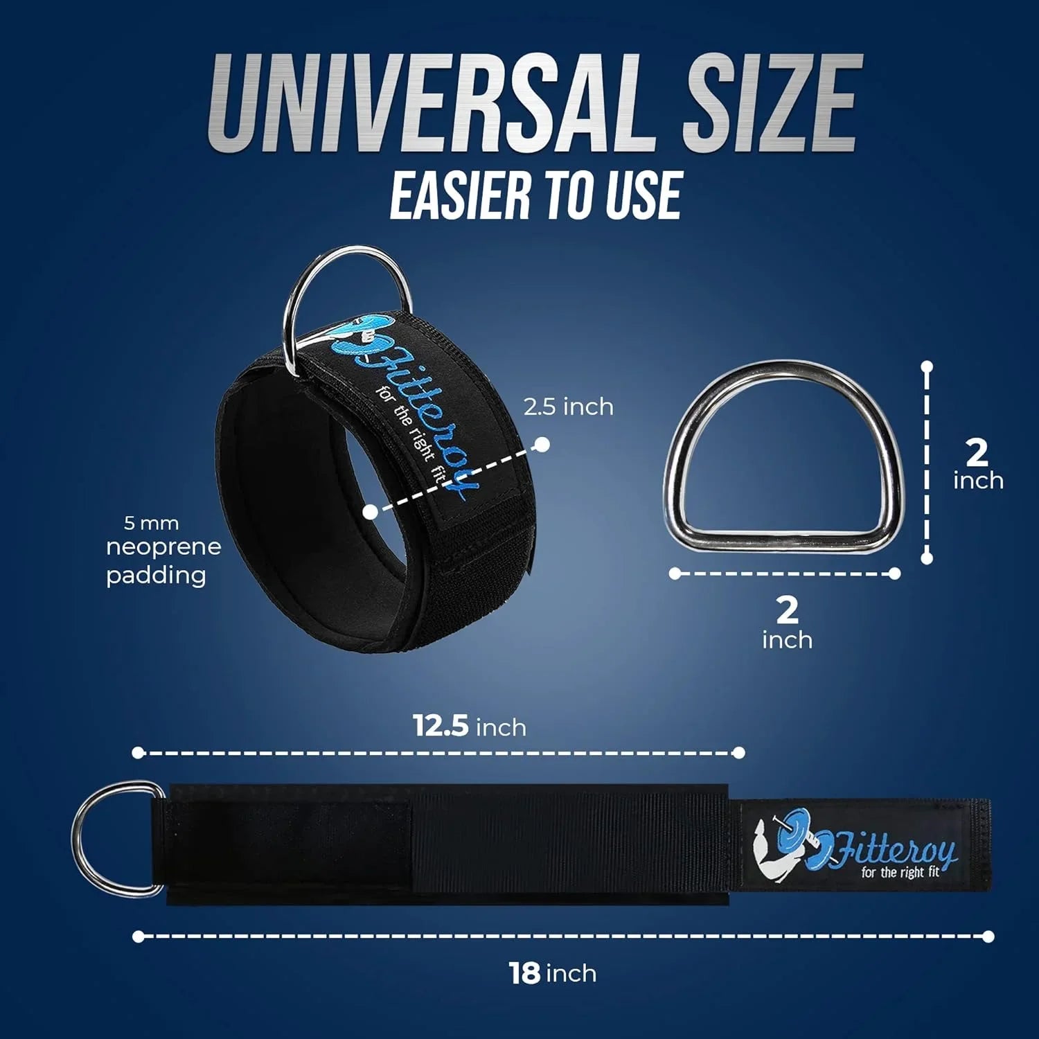 Gym Ankle Strap For Cable Machine - Exercise And Fitness Workout Strap With Neoprene Padding Attachments For LAT Pull Down Machine, Cable Home Gym And Resistance Bands