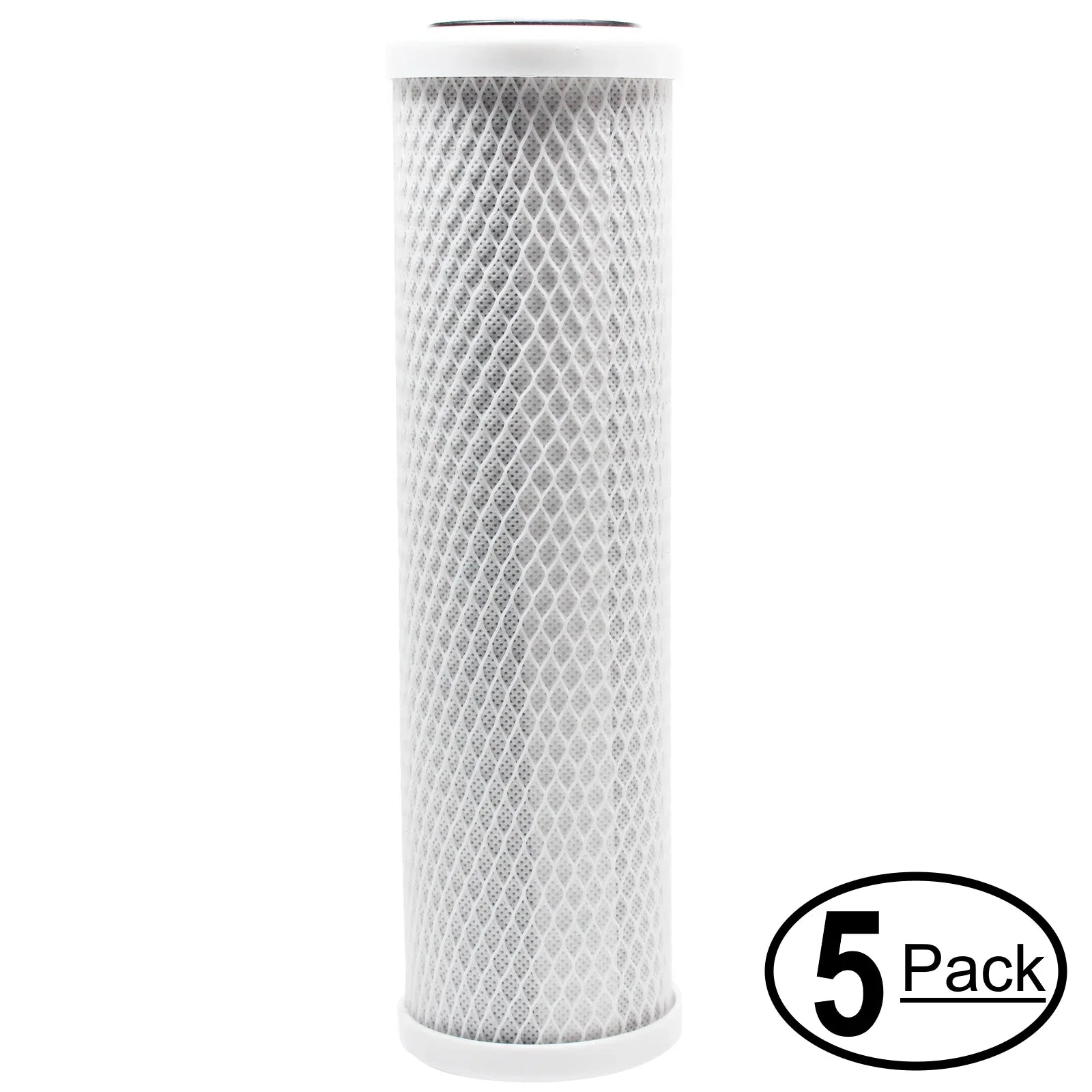 5-Pack Replacement for H2O Distributors USRO5-100-QC-38-USA Activated Carbon Block Filter - Universal 10 inch Filter for H2o Distributors 5-Stage Reverse Osmosis System - Denali Pure Brand